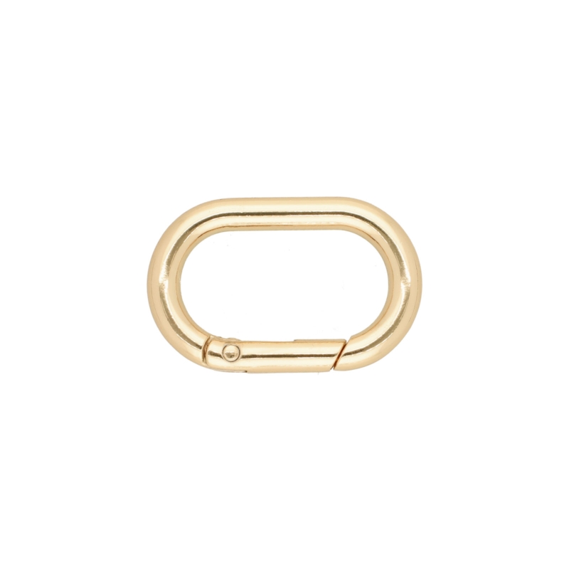 METAL RING  (OVAL) 28,5/15/4,7 MM CARABINER LIGHT  GOLD WIRE 1 PCS