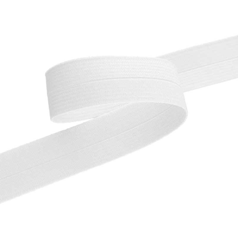 Fold-over elastic 23 mm /1,10 mm white (501)