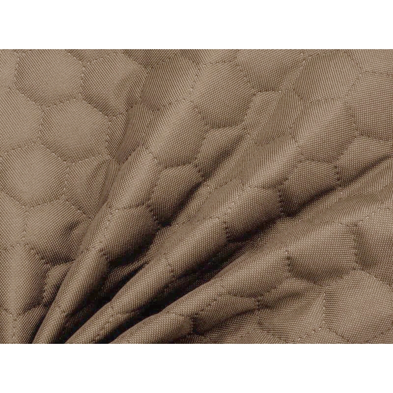 Quilted polyester fabric Oxford 600d pu*2 waterproof honeycomb (894) dark beige  160  cm