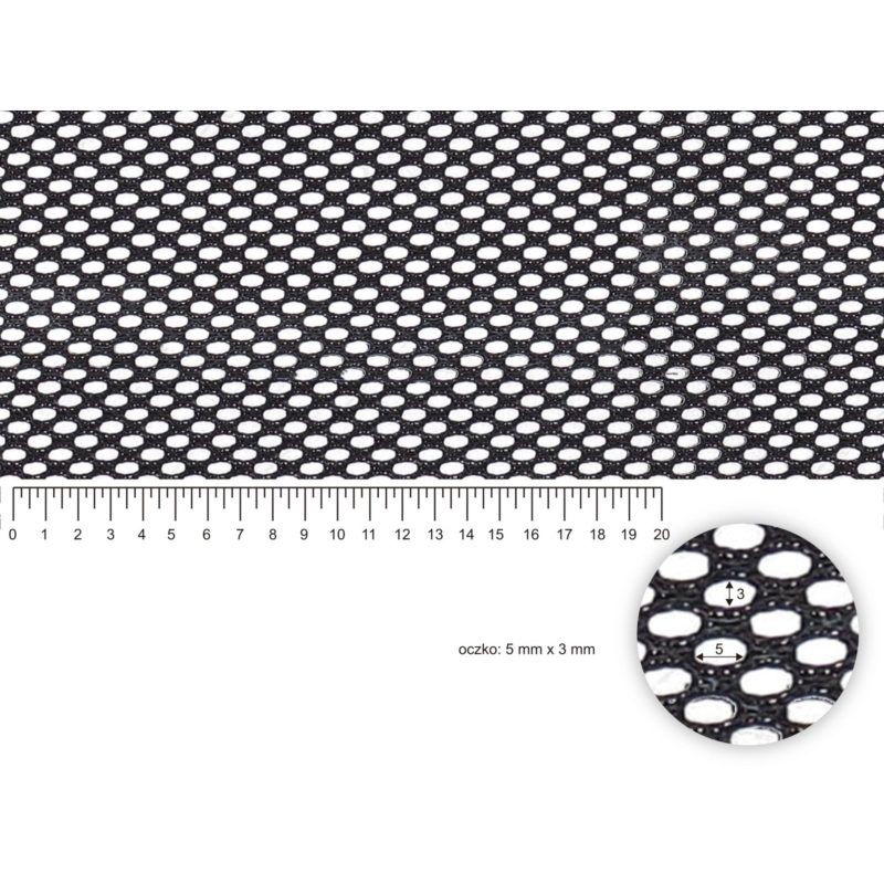 SÍŤOVINA ČERNÁ 250  G/M2 160 CM 1 M