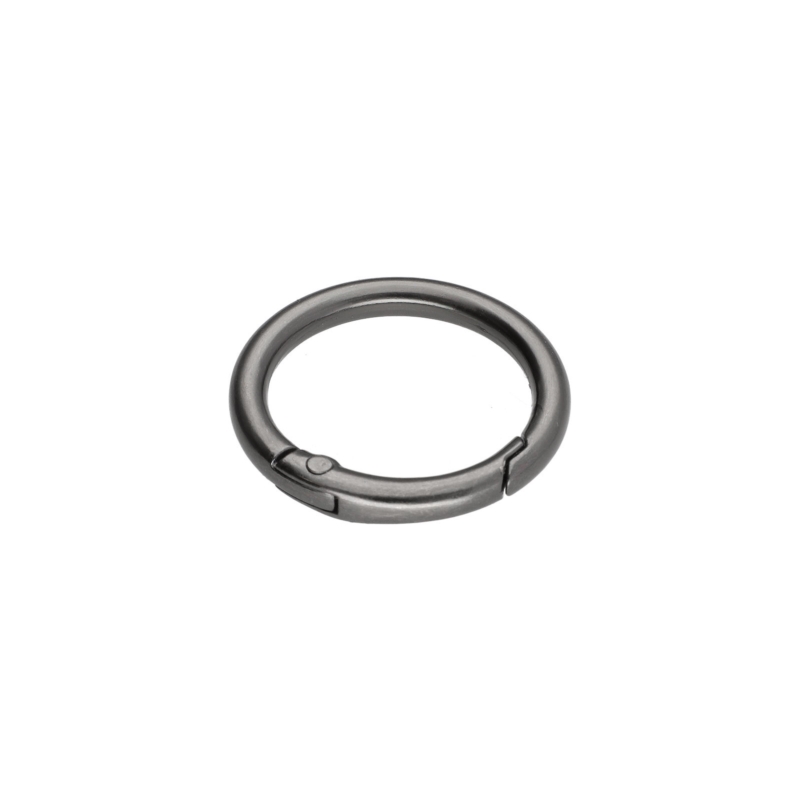 METAL    RING 25/4 MM CARABINER BLACK NICKEL  WIRE