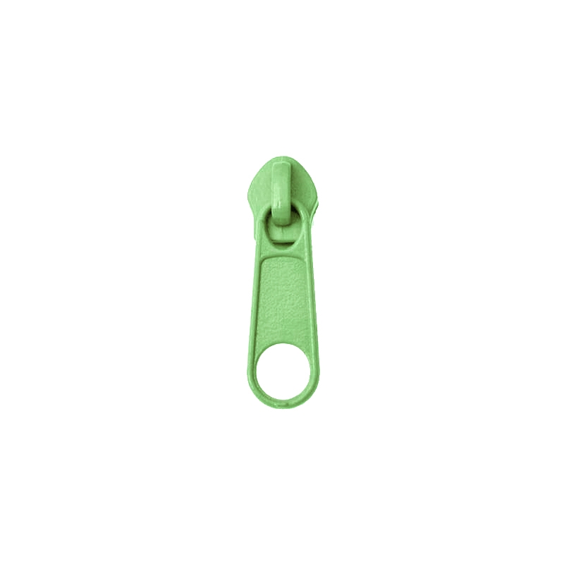 SLIDER FOR NYLON ZIPPER TAPES 5 NON LOCK GREEN 100/500 PCS