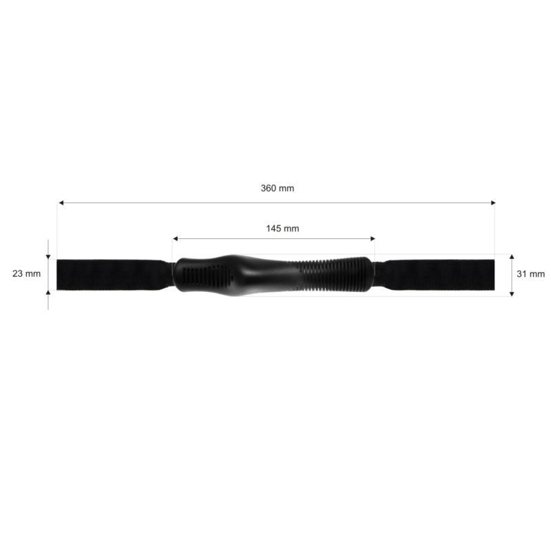 Plastic handle 21/143 mm black 1 pcs