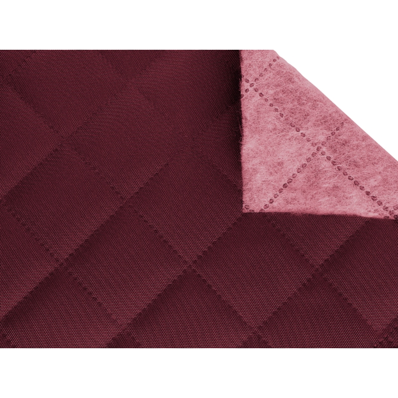 QUILTED  POLYESTER FABRIC OXFORD 600D  PU*5   WATERPROOF KARO (525)&nbspCLARET 160 CM&nbsp25 MB