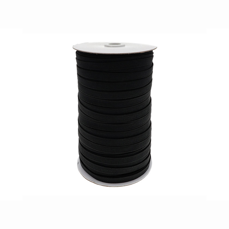 WOVEN ELASTIC TAPE 10   MM  (580)&nbspBLACK&nbspPOLYESTER 50 MB