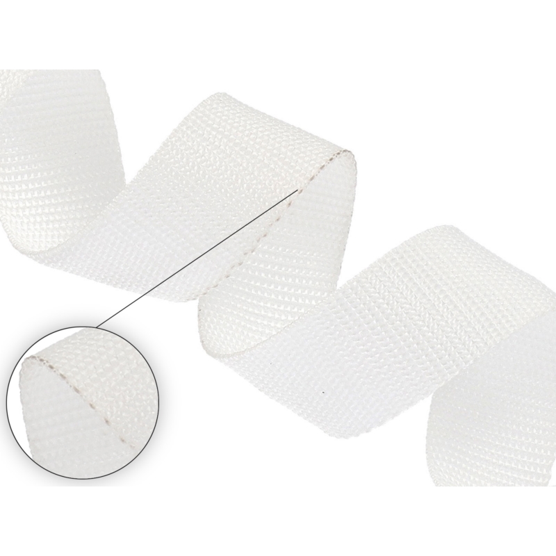 WEBBING 30 MM / 1,3 MM  WHITE 501 501 PP 50 MB -  SECOND TYPE