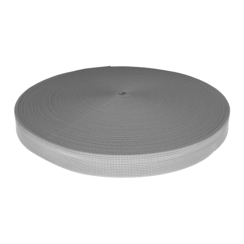 WEBBING TAPE P10 25 MM GREY 058 PES&nbsp&nbsp