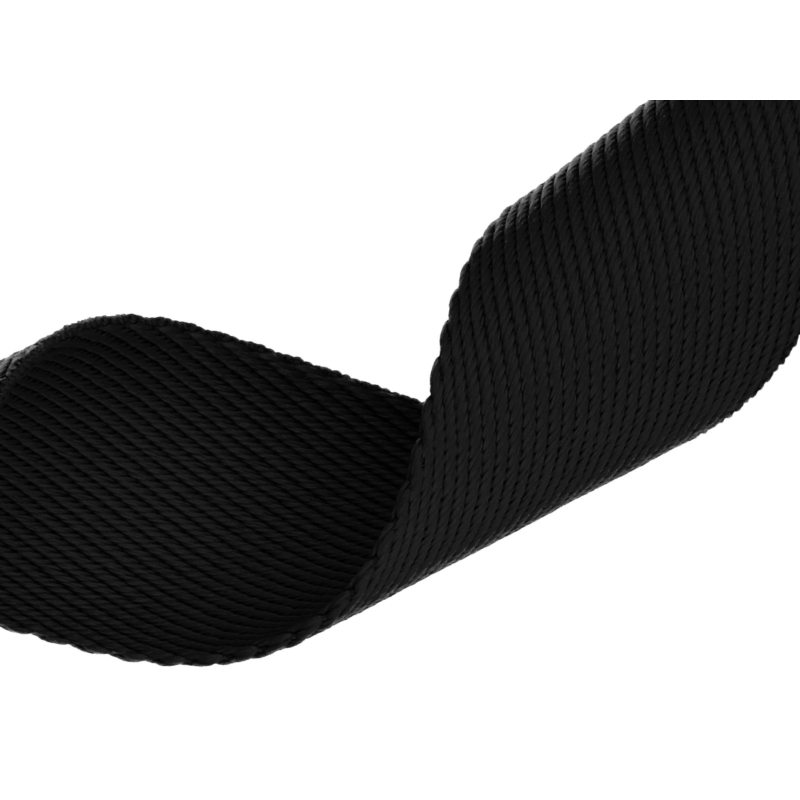 Polycotton webbing 1,6 mm (+/-5%) black 50 yd