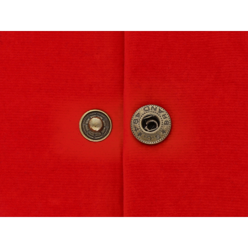 Metal snap fastener alfa 15 mm old gold