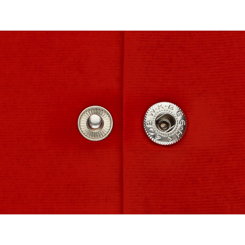 Metal snap fastener alfa 17 mm nickel