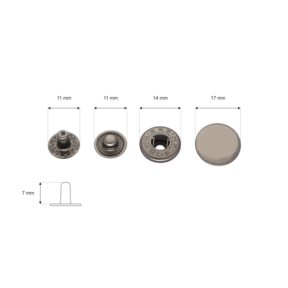 Napa metalowa alfa 17 mm czarny nikiel