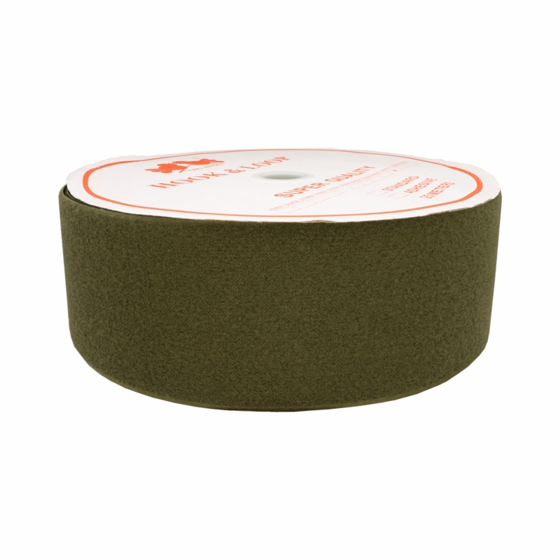 Hook and loop tape  olive&nbsp170 polyester/nylon loop 25 mb