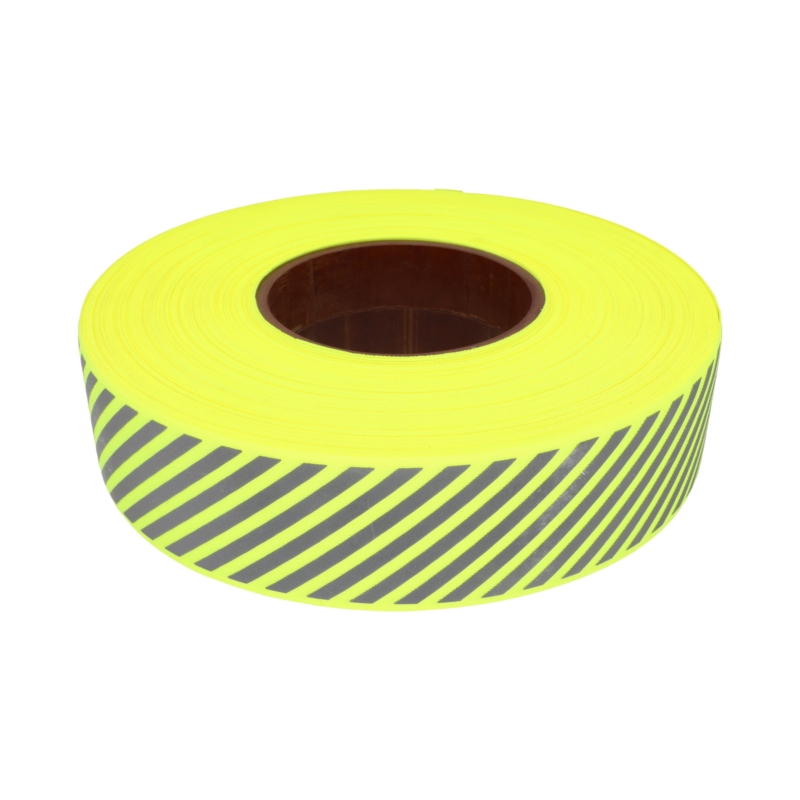 Reflective tape 50 mm yellow neon + reflector checkerboard 50 mb