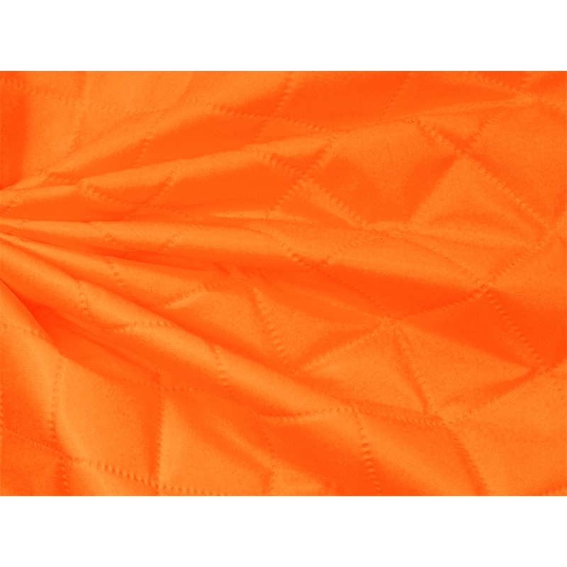 POLYESTER-STEPPSTOFF  420D KARO   PU-BESCHICHTET ORANGE NEON 1002 150 CM&nbsp25&nbsp LM