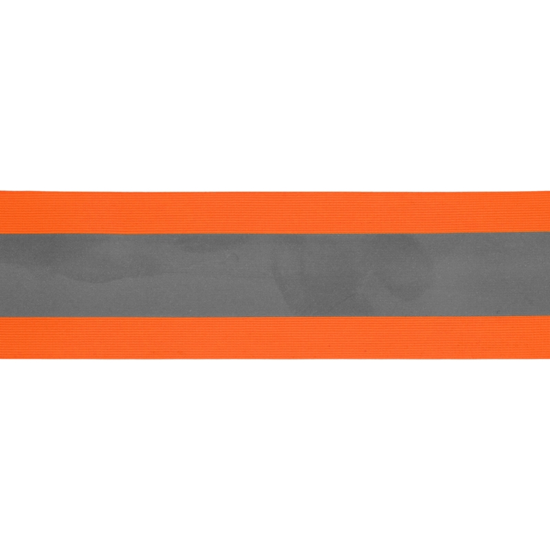 Reflective tape 50 mm 0,45  mm&nbsporange neon +  reflector 50 mb