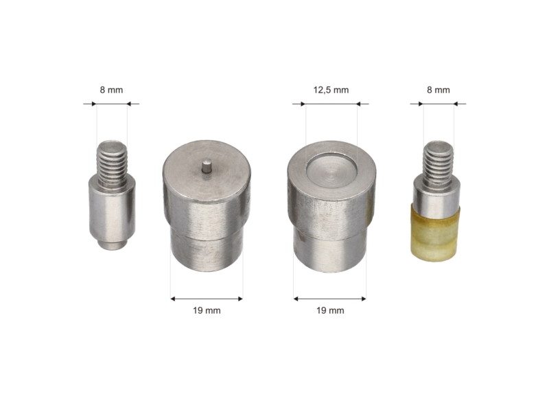 Fixing set for snap fasteners 12,5 mm set