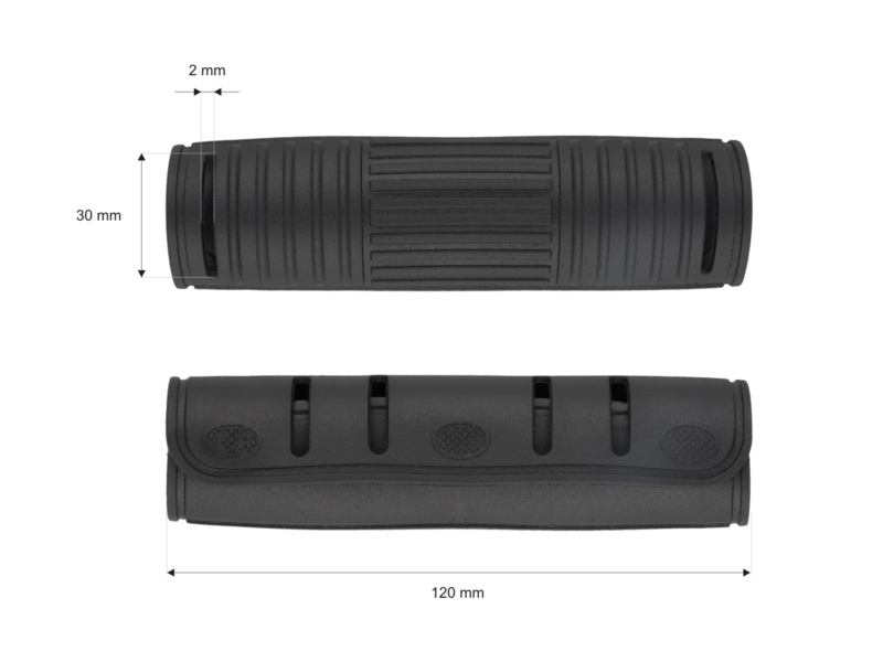 Handguard 10/12 cm black 100 pcs