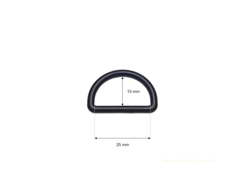 Plastic d-ring 25 mm (0324-8072b) olaf black 100 pcs