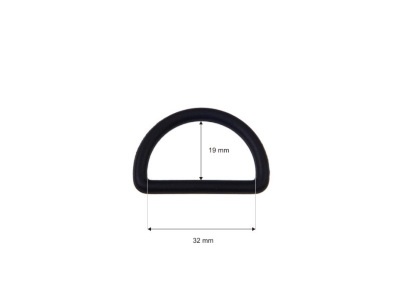 Plastic d-ring 30 mm  (0324-8072) olaf black 100  pcs