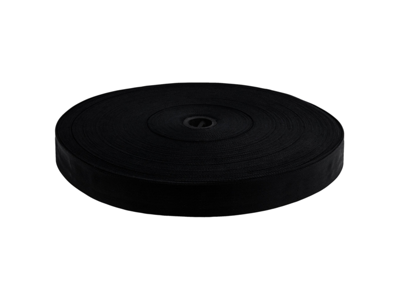 Polyester twill tape 25 mm black (580) Polyester twill tape 25 mm black (580)