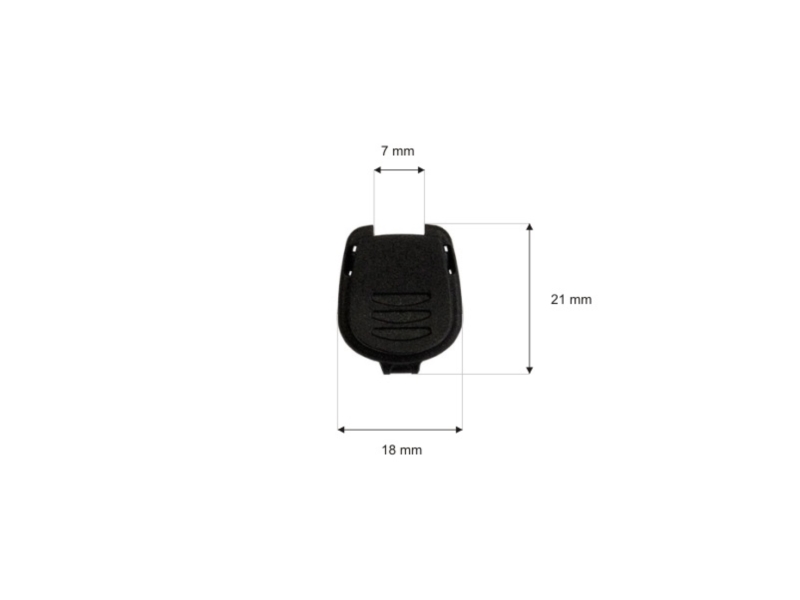 Plastic cord lock 7 mm (305-3094) black 100 pcs