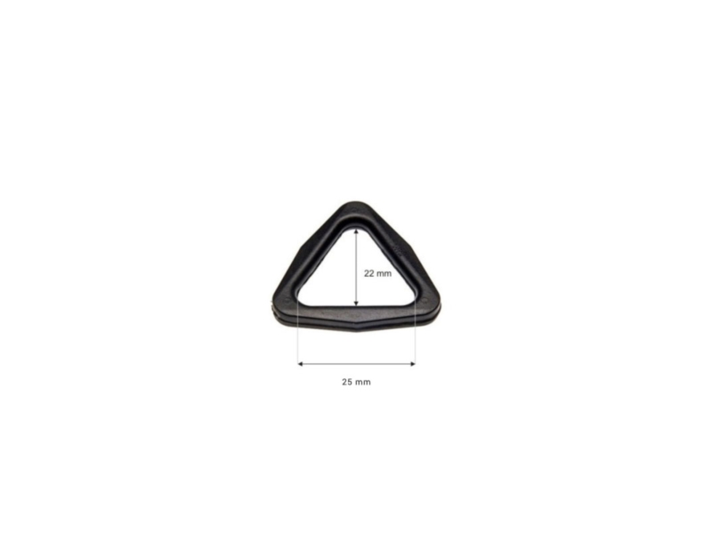 Plastic  triangle 25 mm lucjan black 100 pcs