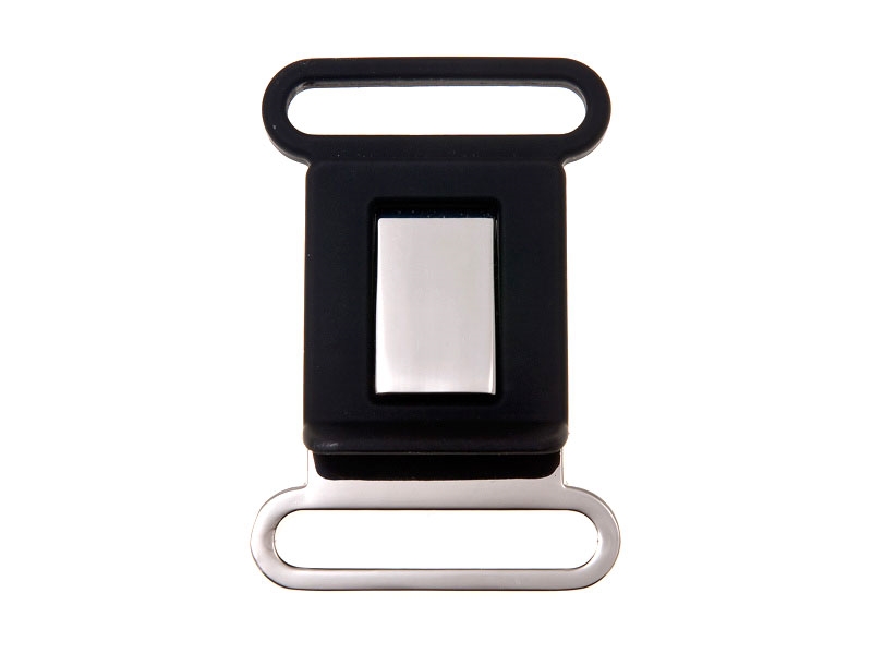 Metal buckle 42 mm matt black + satin 1 pcs