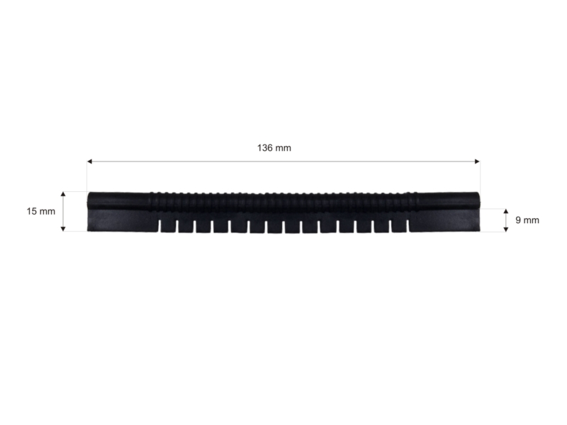 Plastic corner for bags black 100 pcs