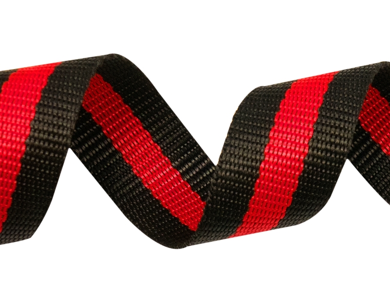 WEBBING TWO-TONE 40 MM BLACK-RED&nbspPP 50  MB