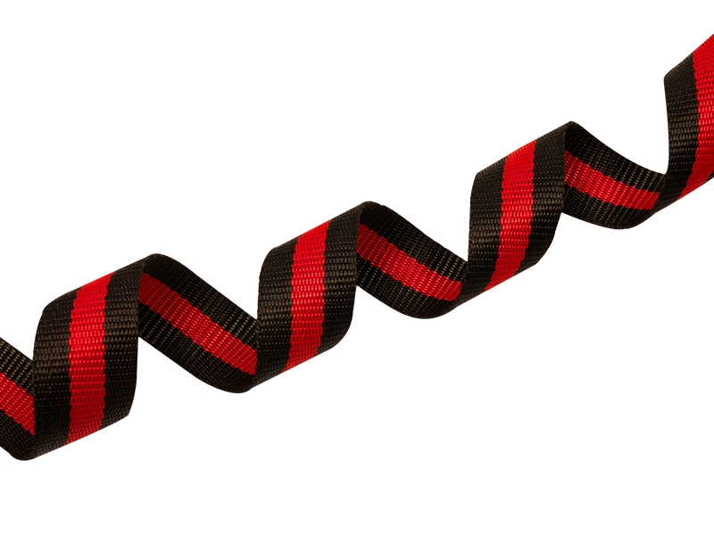 WEBBING TWO-TONE 40 MM BLACK-RED&nbspPP 50  MB