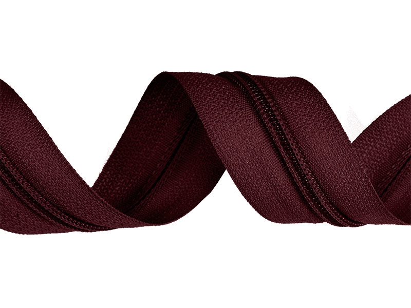 Spiral zipper tape 5 (048) maroon 200 mb