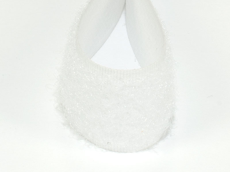 Klettverschlussband  weiß 501 polyester/nylon flausch 25 lm