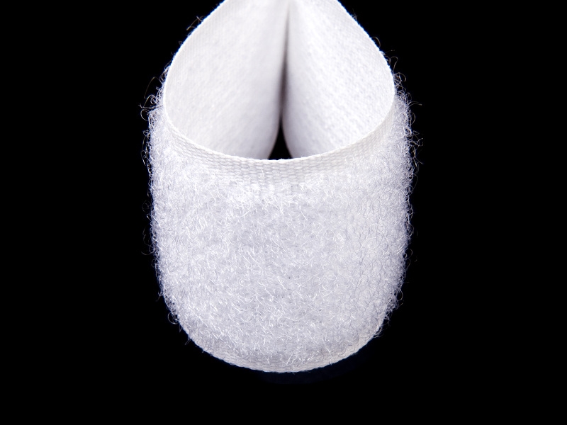 Klettverschlussband  weiß 501 polyester/nylon flausch 25 lm