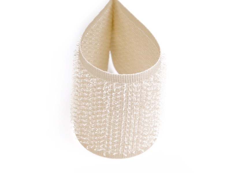 Hook and loop tape  light beige 031 polyester/nylon hook 25 mb