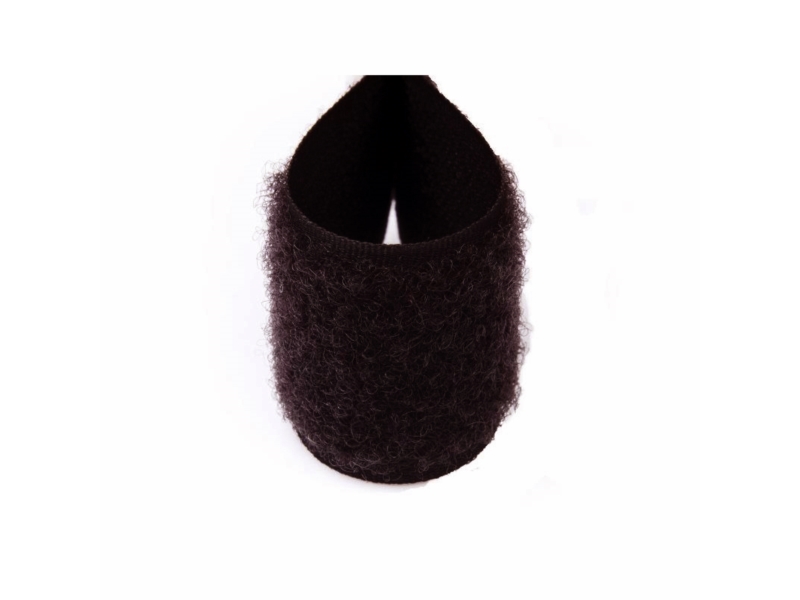 Hook and loop tape  dark brown 141 polyester/nylon loop 25 mb