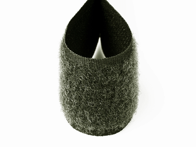 Klettverschlussband  olivgrün 305 polyester/nylon flausch 25 lm