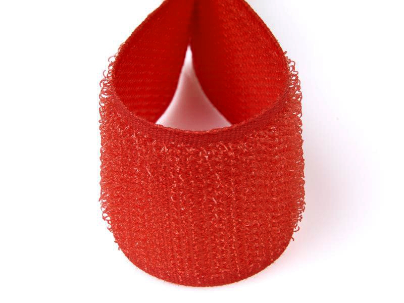 Klettverschlussband rot 820 polyester/nylon haken 25 lm Klettverschlussband rot 820 polyester/nylon haken 25 lm