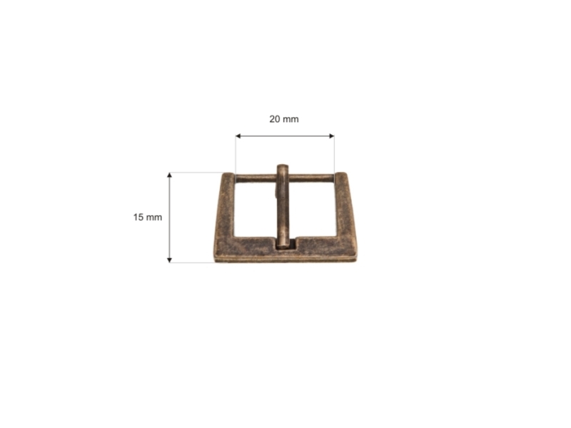 METAL BUCKLE 20 MM RF-560 OLD GOLD 100  PCS
