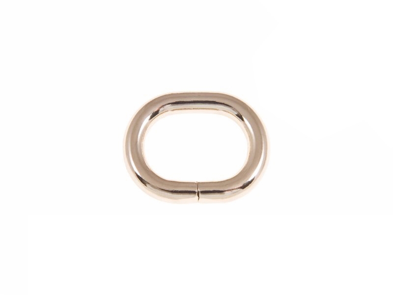 EXTRA GLANZ METALLRING  (OVAL)  25/16/5 MM LICHT GOLD   DRAHT 100 ST.