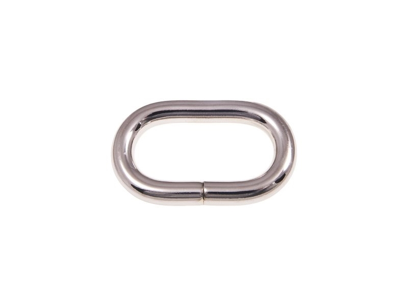 EXTRA GLANZ METALLRING (OVAL) 32/16/6 MM NICKELGLANZ   DRAHT 100 ST.