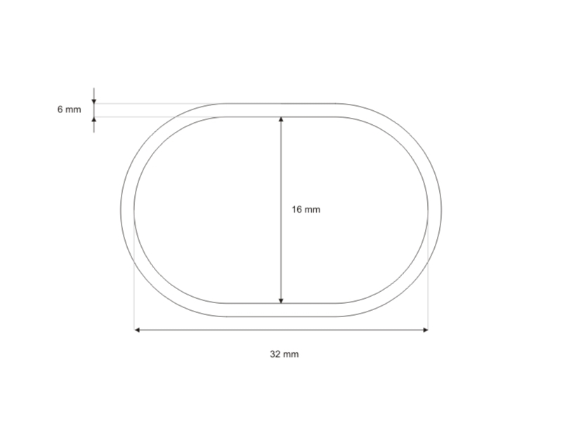 EXTRA GLANZ METALLRING (OVAL) 32/16/6 MM NICKELGLANZ   DRAHT 100 ST.