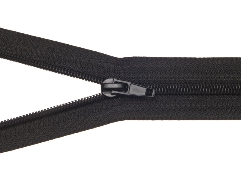 SPIRÁLOVÝ ZIP ŠÍŘE 5 AUTO LOCK DĚLITELNÝ 180 CM (580) ČERNÝ 25 KS