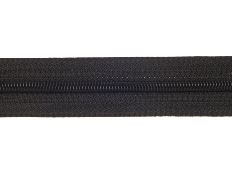 SPIRÁLOVÝ ZIP ŠÍŘE 5 AUTO LOCK DĚLITELNÝ 180 CM (580) ČERNÝ 25 KS