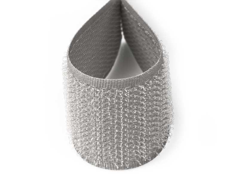 Klettverschlussband grau 134 polyester/nylon haken 25 lm Klettverschlussband grau 134 polyester/nylon haken 25 lm