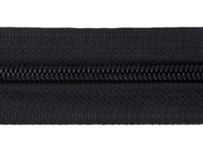 Spiral zipper tape 5 (580) black 300 mb roll