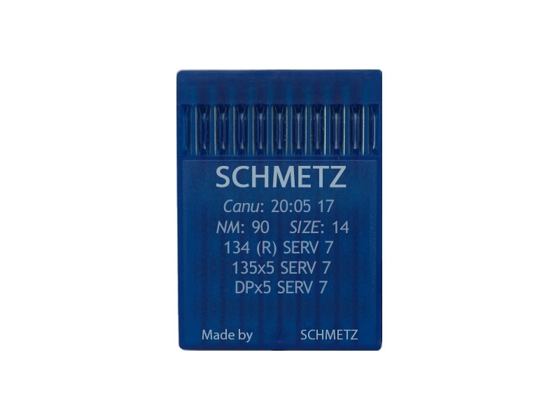 NEEDLE FOR LOCKSTITCH SEWING MACHINE SCHMETZ 135X5 SERV7 90 100 PCS