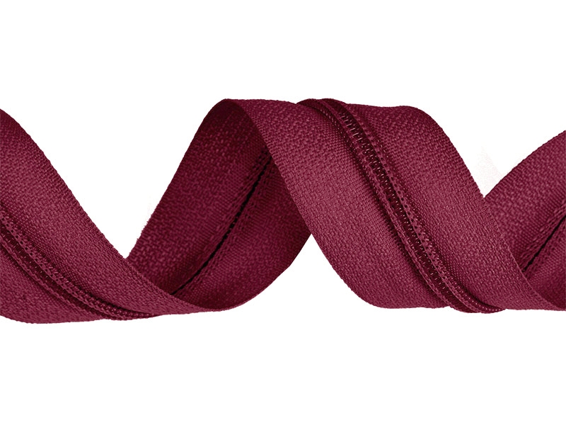 Spiral zipper tape 5 (525) maroon 200 mb