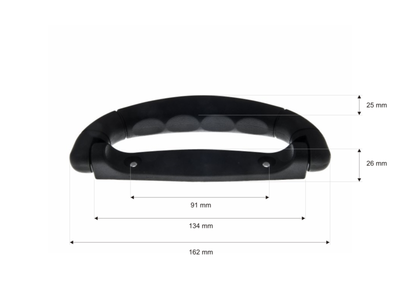 Rączka plastikowa 25/162 mm czarna