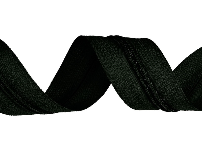 Spiral zipper tape with cordel 3 (017) dark green