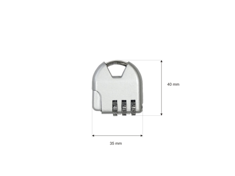 METAL PADLOCK COMBINATION LOCK 0169 1 PCS